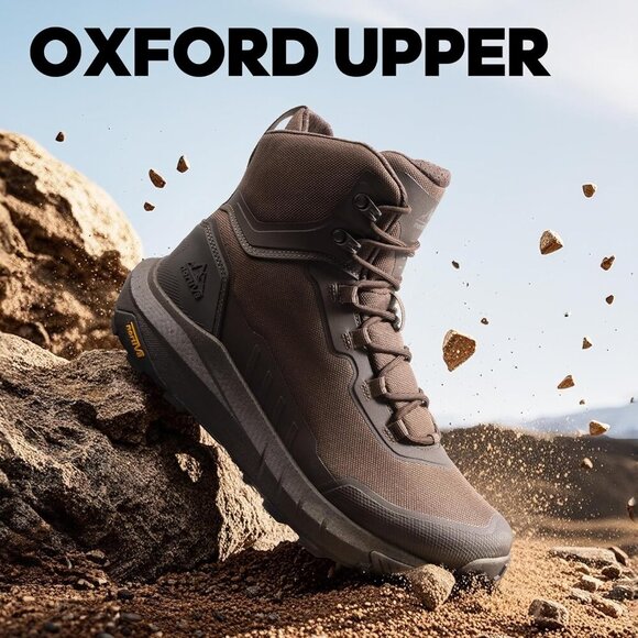 〽️Men\'s Dark Brown Nortiv 8 Tactical Hiking Lightweight Arch Support Work Boots main image 9